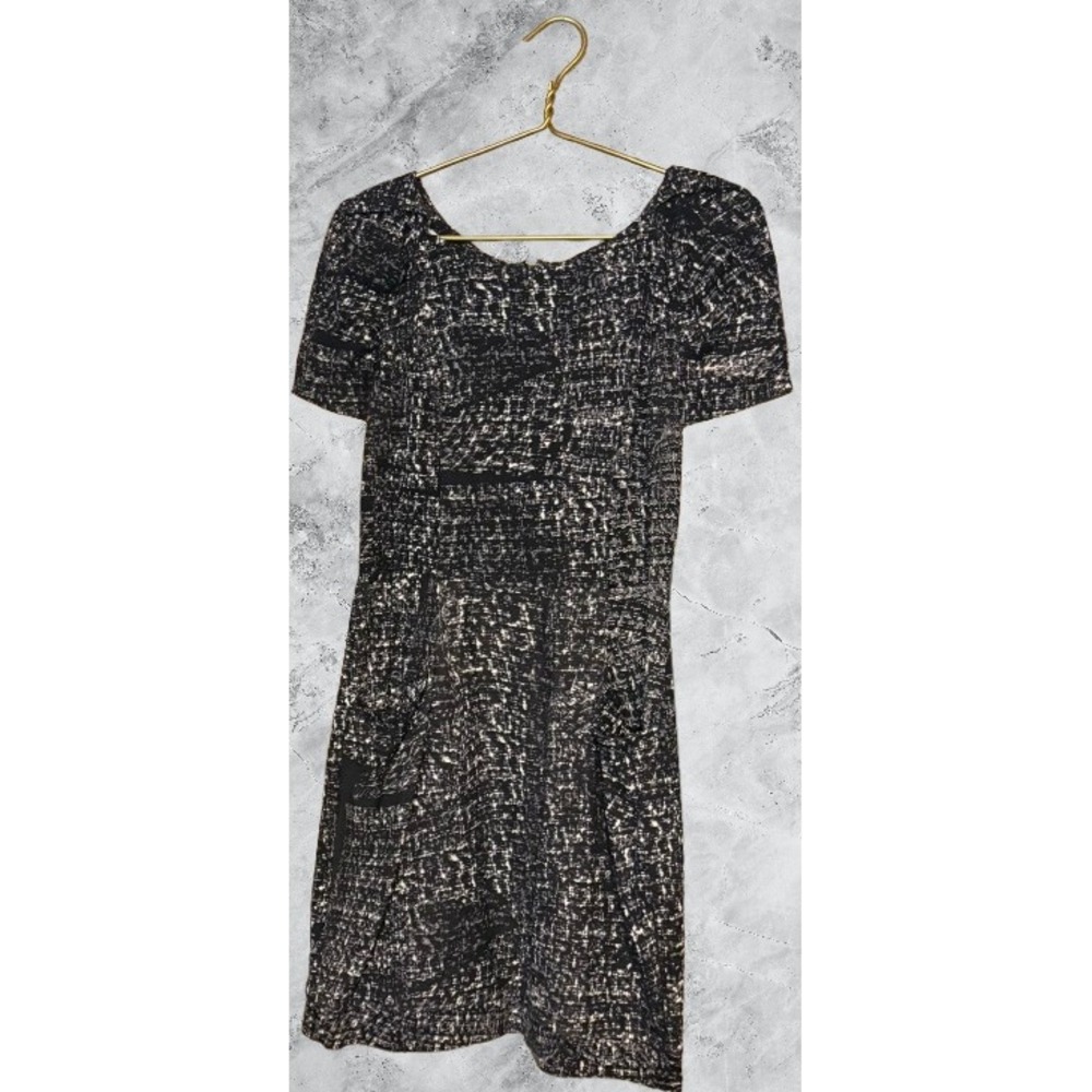 Lucidez by Marcia Azzi Womens Black White Abstract Print Mini Dress Size P/1